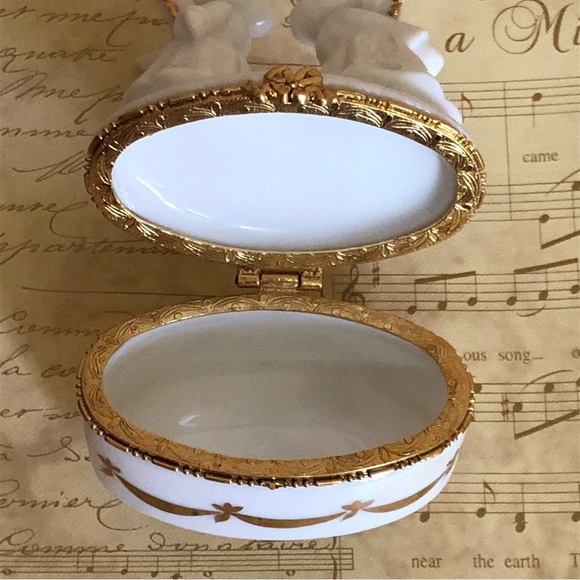 90's Lefton China Angels Trinket Box - Lefton Collectible - Angel Figurine - Picture 9 of 12